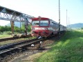 Osobn vlak prichdza od Kapuian pri Preove, 30.5.2008