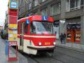 Elektrika #5519 na cvinej jazde odchdza zo zastvky Vclavsk Nmestie, 13.6.2008